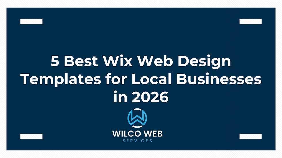 5 Best Wix Web Design Templates for Local Businesses in 2026