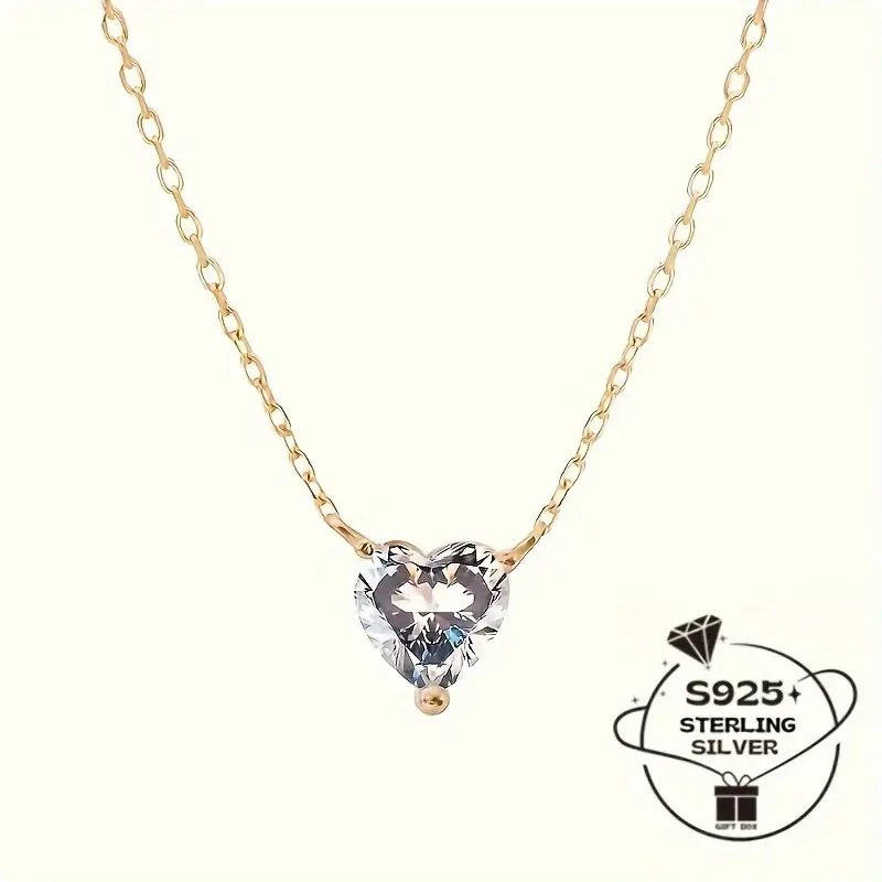Thumbnail: 0.50CT Heart Cut Diamond Pendant For Her