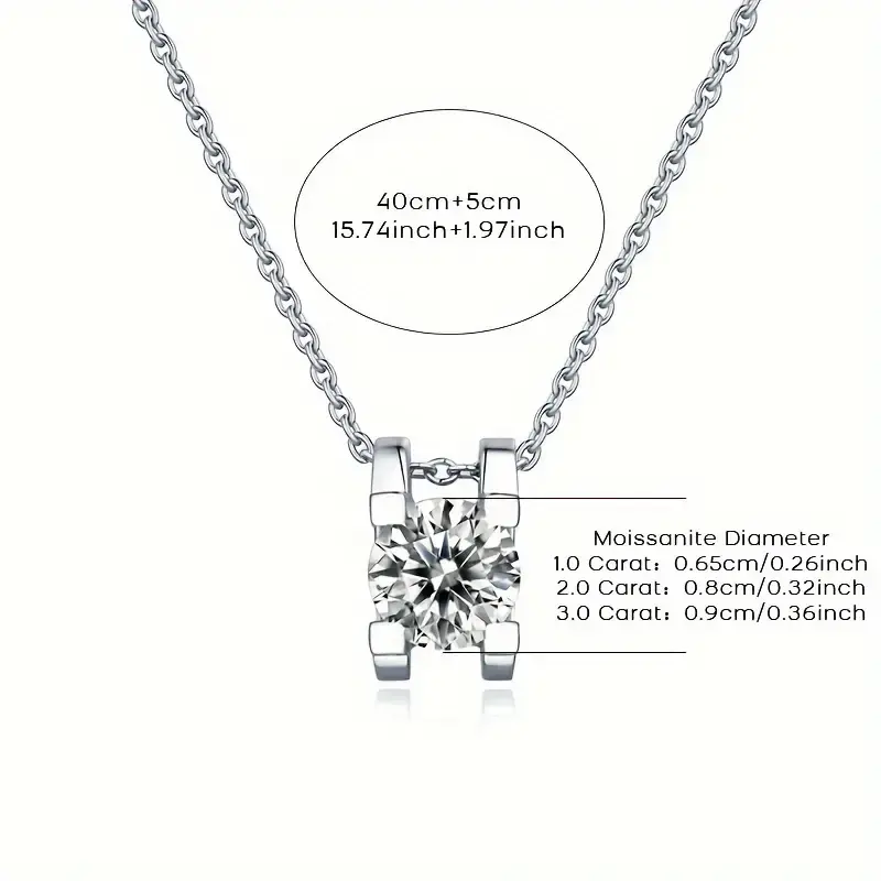 Thumbnail: 1.02CT Round Cut Solitaire Pendant For Her