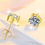 Thumbnail: 2CT Round Cut 6Prong Solitaire Stud 925 Sterling Silver