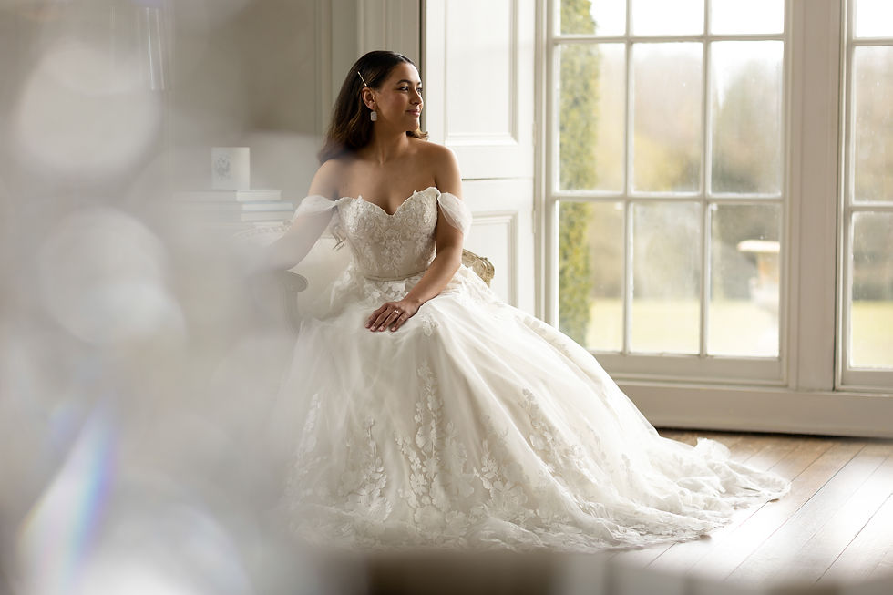 Thumbnail: Elizabeth (W444) by True Bride - Dreamy Ballgown Wedding Dress with Romantic boho detailing