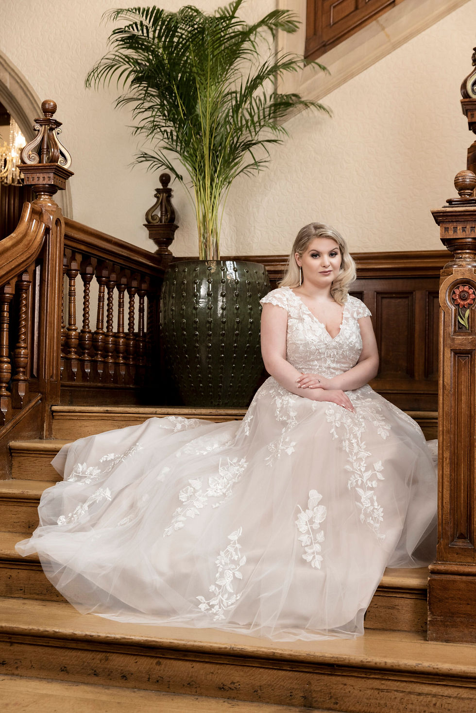 Thumbnail: Curvy Blush Wedding Dress Devon