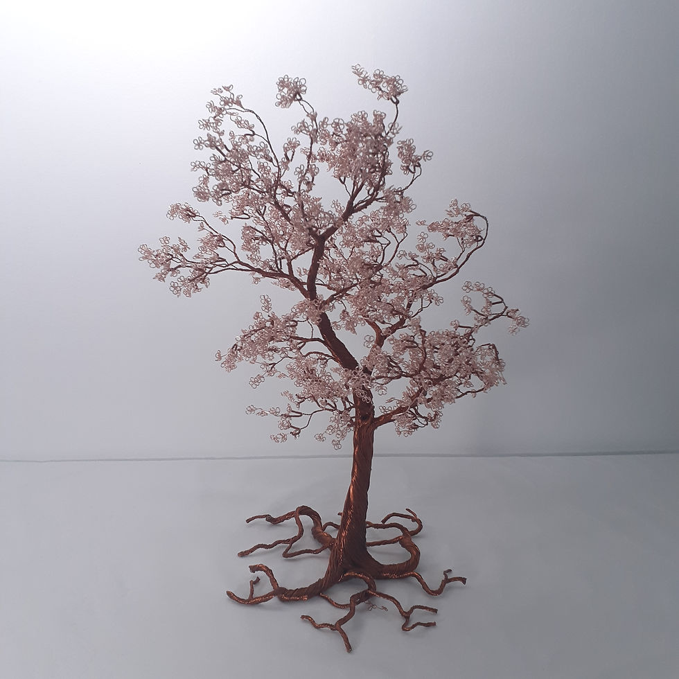 Thumbnail: Growing Wild - copper wire cherry blossom tree sculpture by CG Swanson