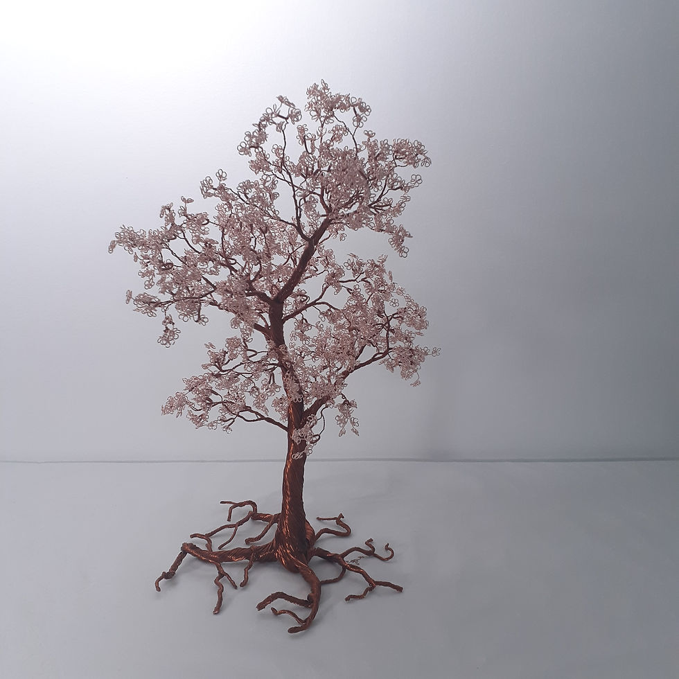 Thumbnail: Growing Wild - copper wire cherry blossom tree sculpture by CG Swanson