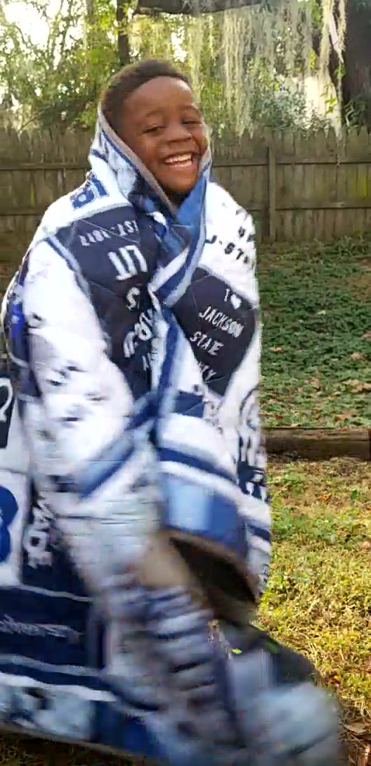 Thumbnail: HBCU Jackson State University Tigers Jackson, MS  Quilted Blanket