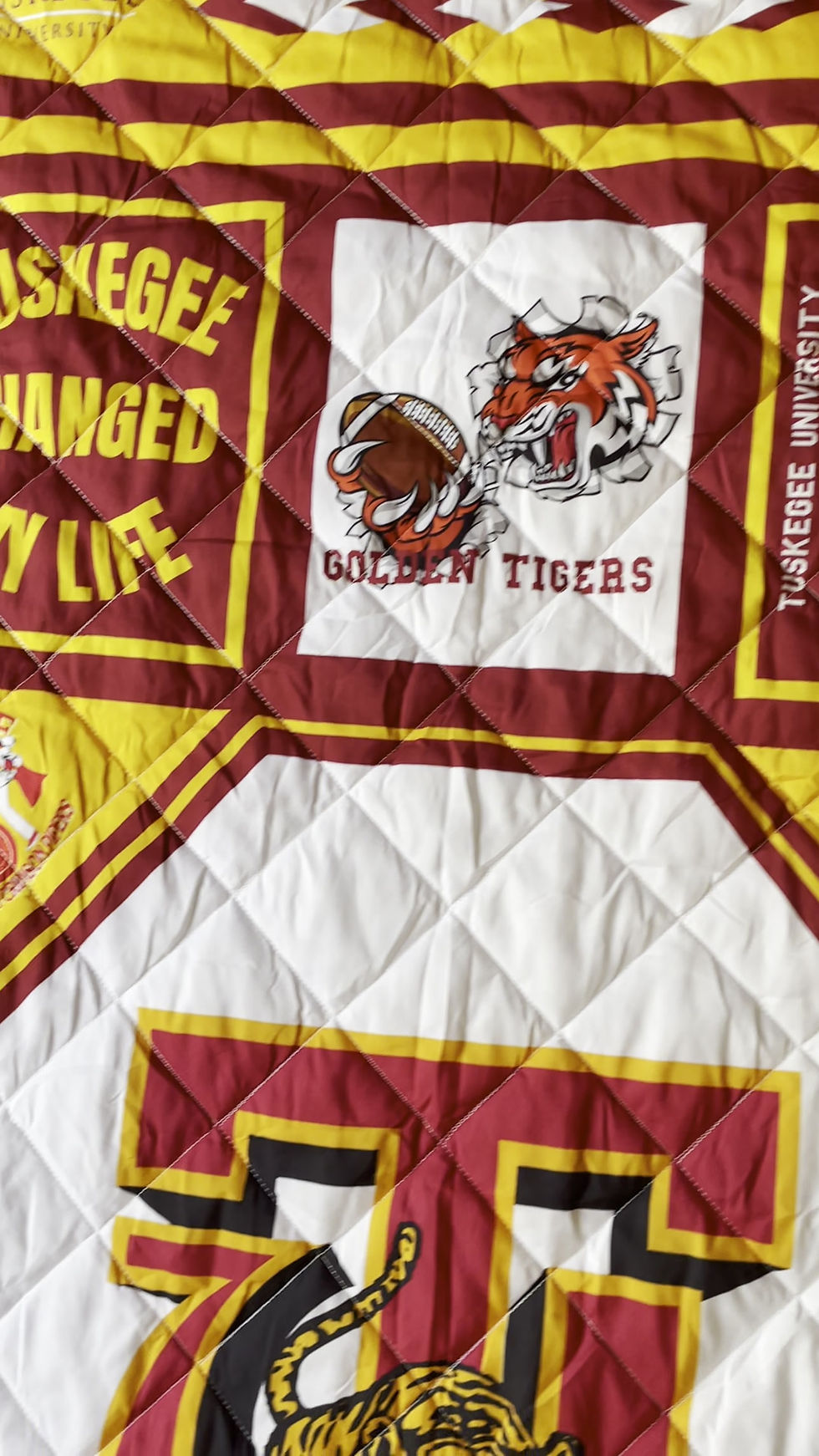 Thumbnail: HBCU Tuskegee University Golden Tigers Tuskegee, AL  Quilted Blanket