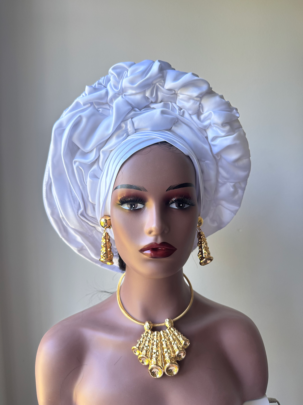 Thumbnail: White Auto Gele , Bridal Auto gele , Wedding Auto Gele , Rich Auntie Auto Gele