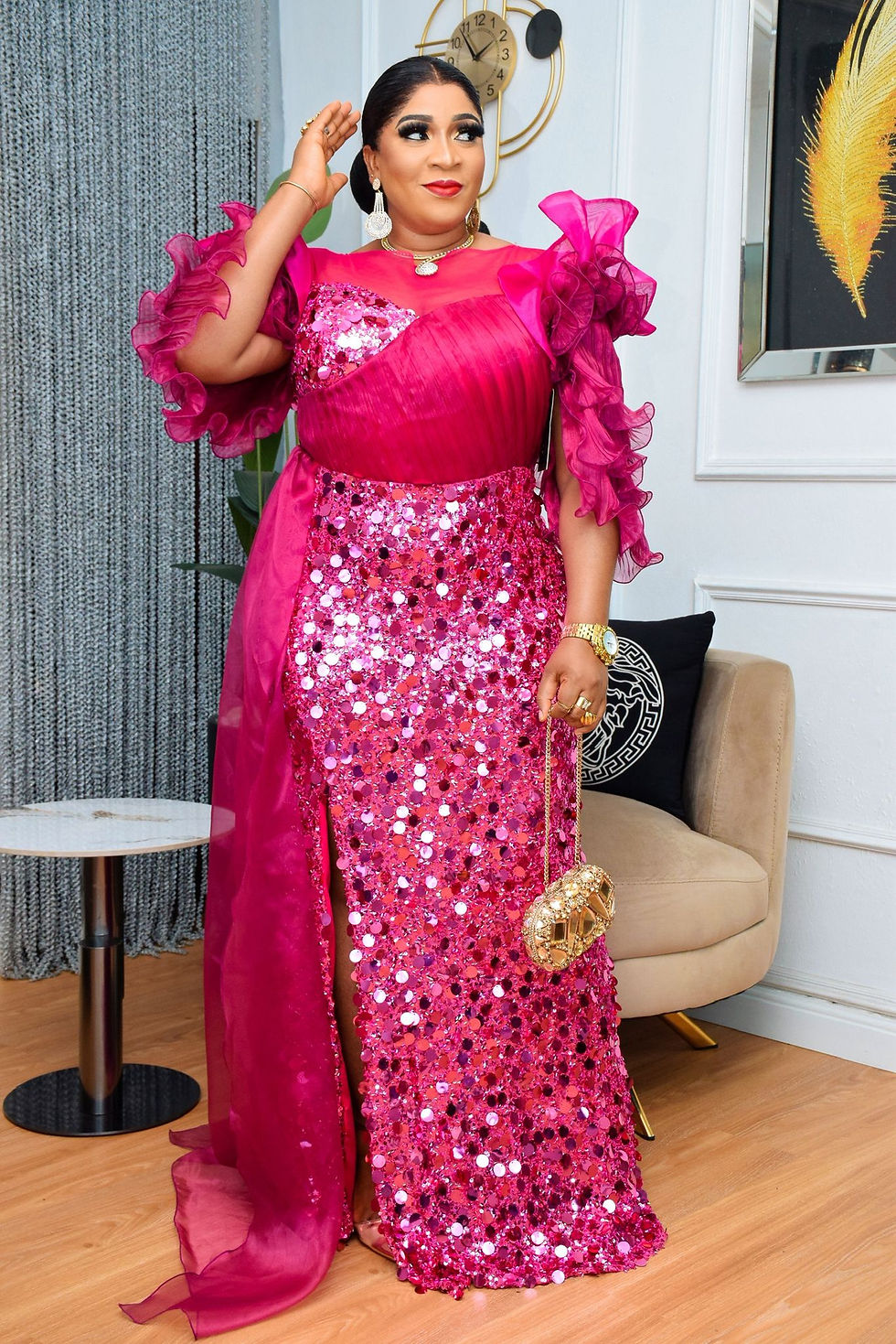Sequin Red Carpet Dress , Birthday Celebration Dress