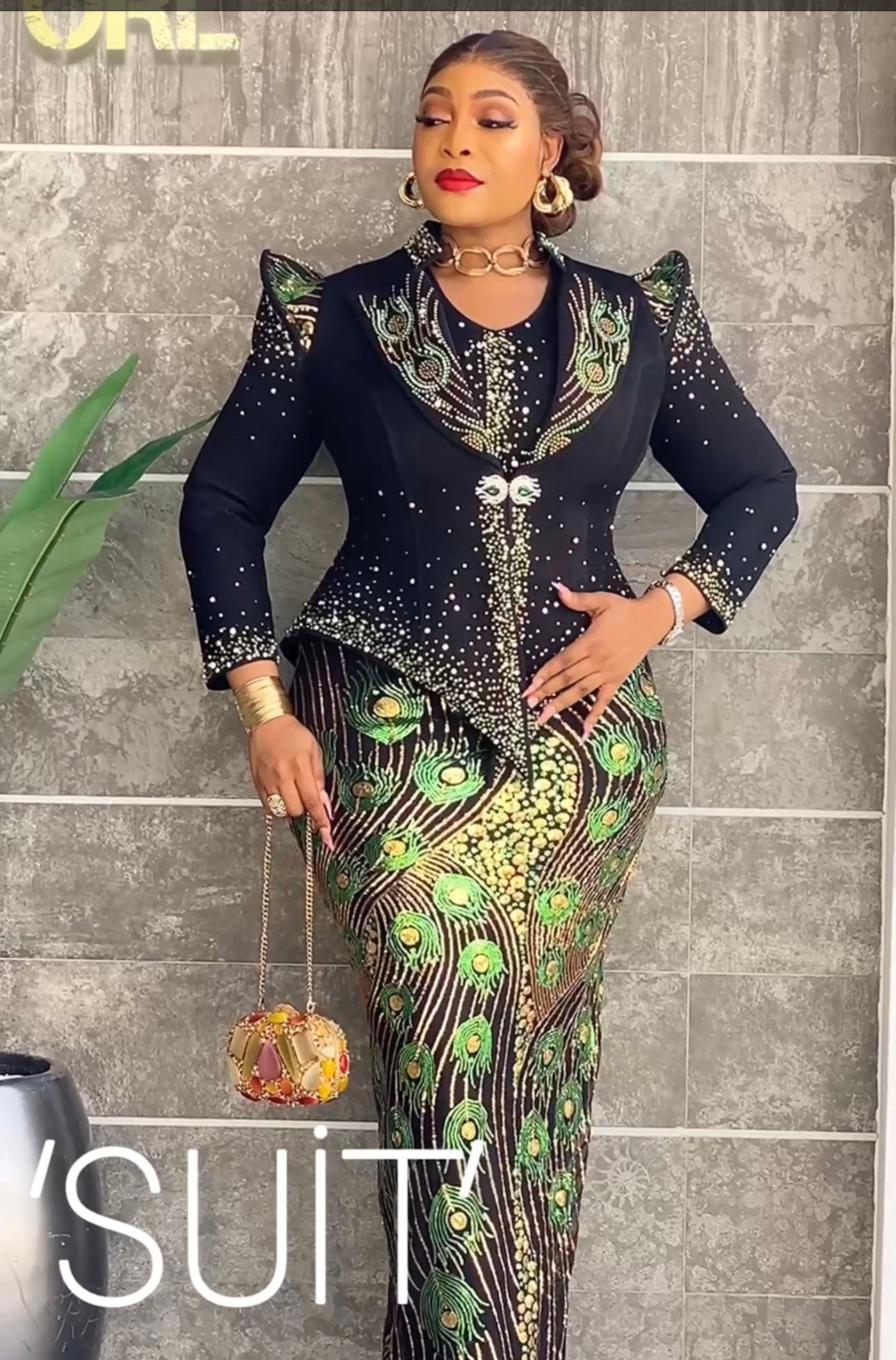 Women Embellish Party Dress, Mother of the Bride Wedding Suit.