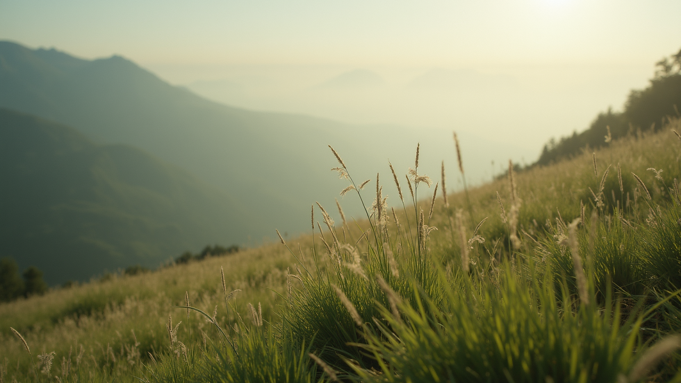 High angle view of a serene natural landscape