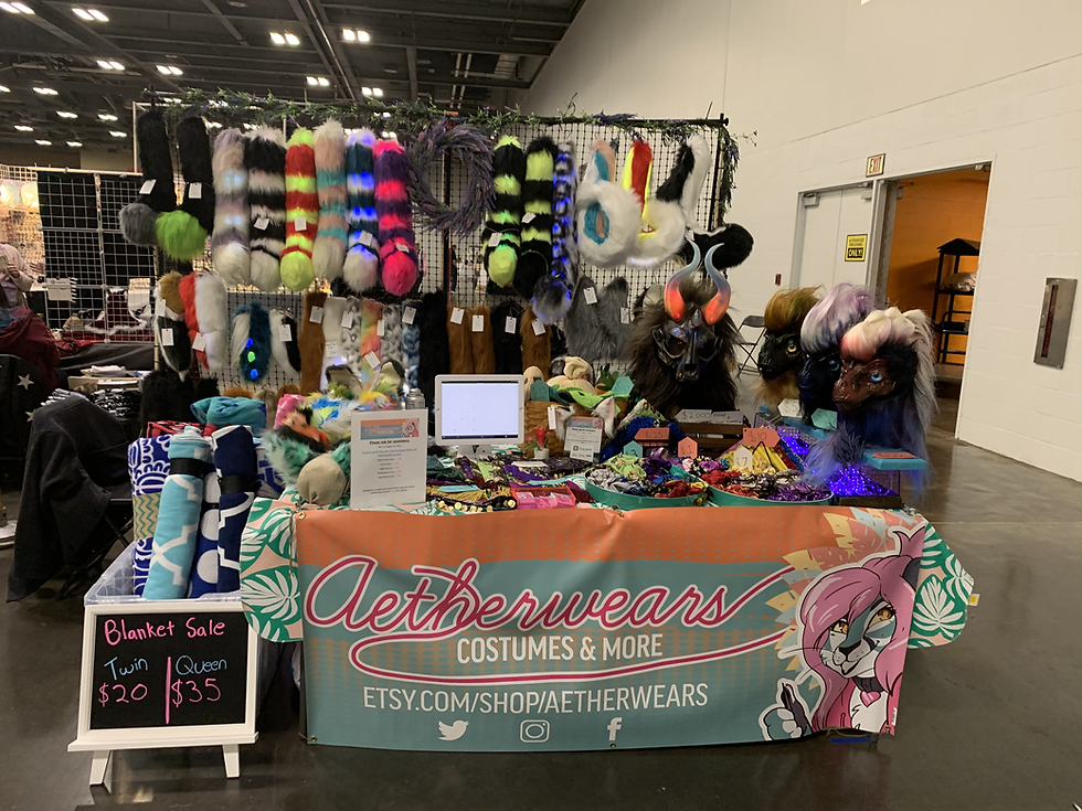 Ohayocon Artist Alley 2020 Table set up at J7