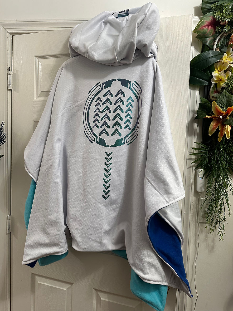 Thumbnail: Moon Colony White Hex Poncho