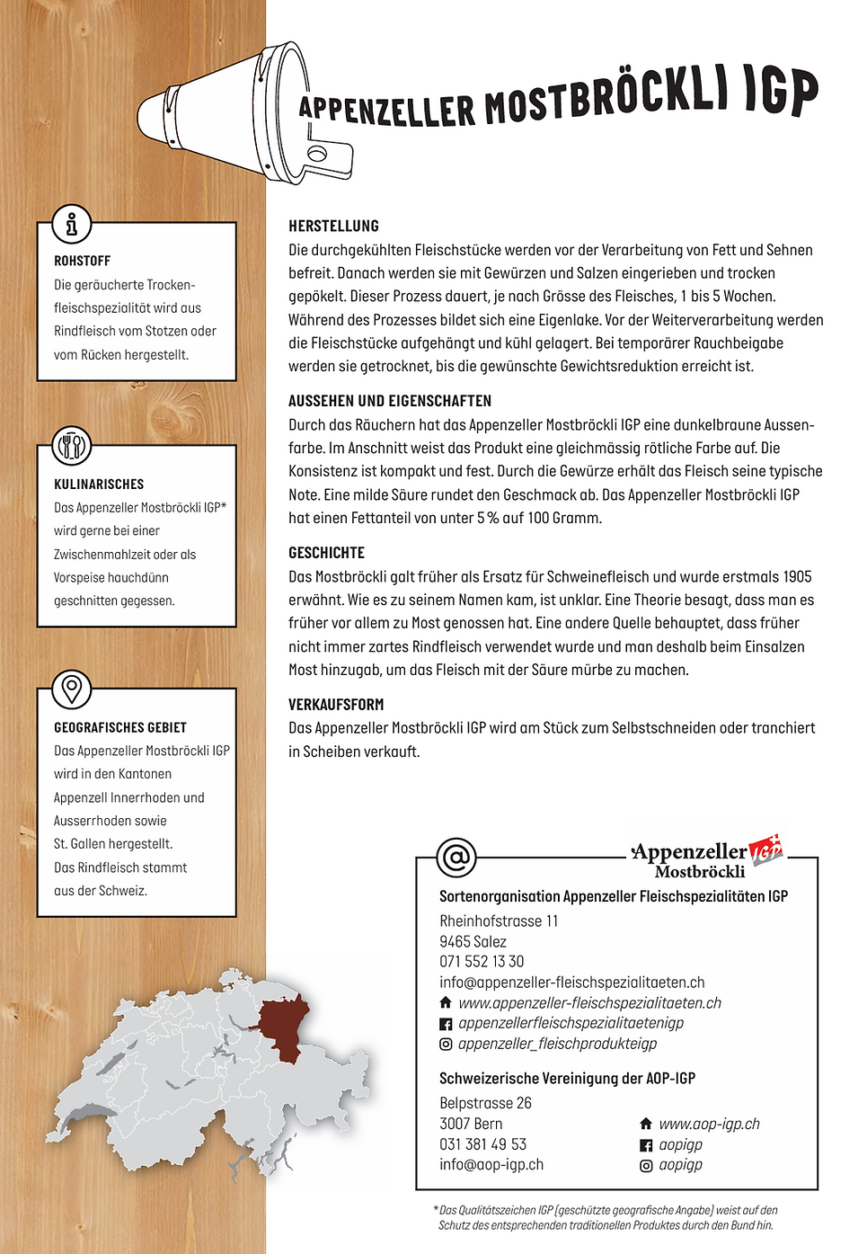 Flyer Appenzeller Mostbröckli IPG
