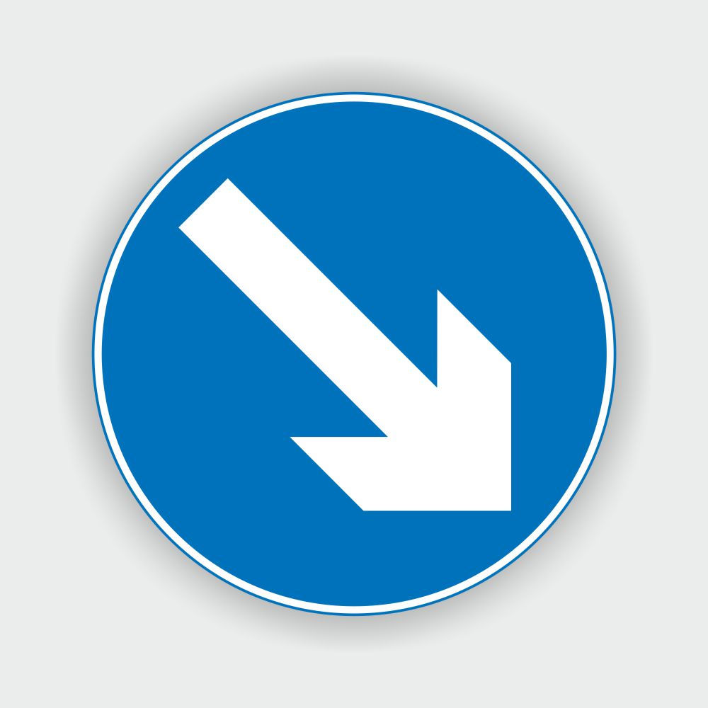 Keep Right Arrow