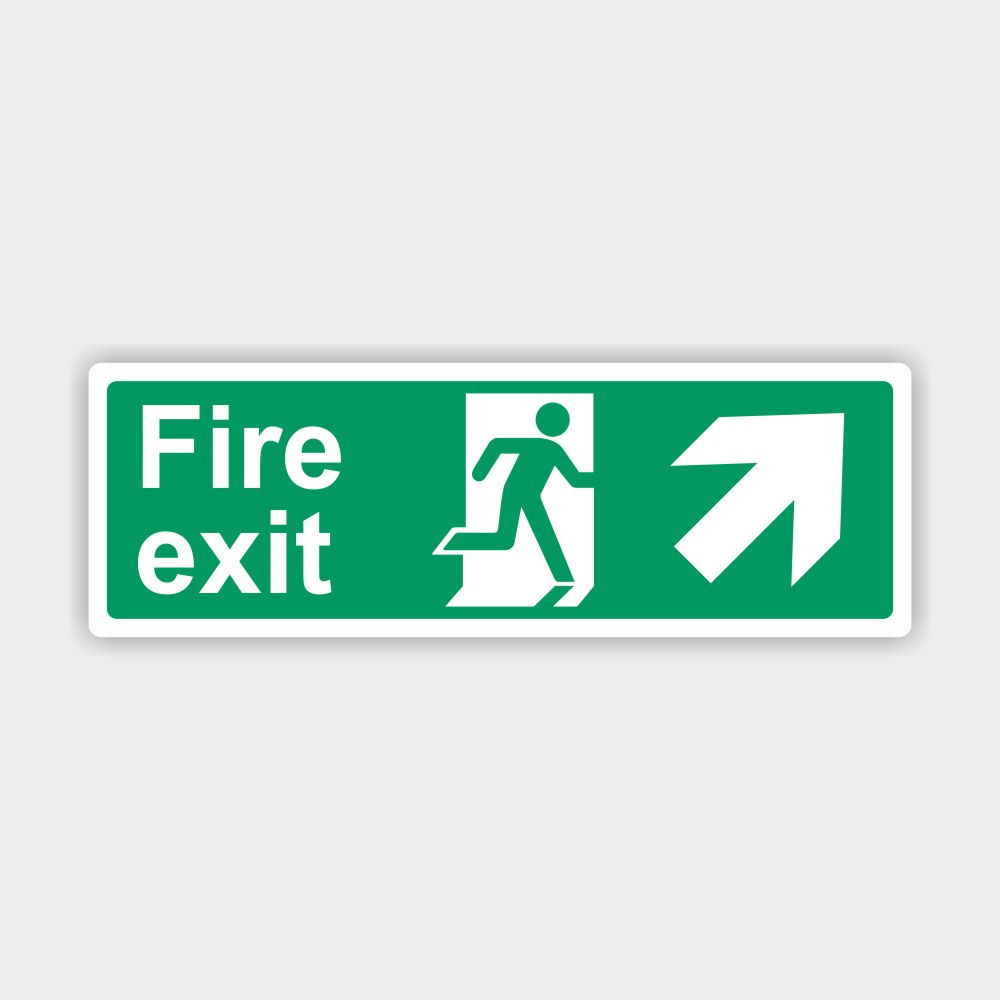 Fire Exit Up Right Arrow