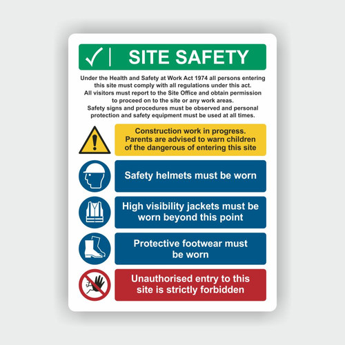 Site Safety Sign Construction Ppe Cmx Signs
