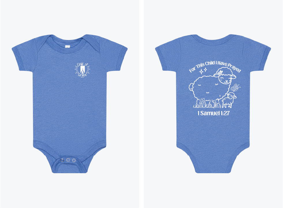 Grace Com. ONESIE "SHEEP" BELLA+CANVAS® Infant Jersey Short Sleeve One Piece