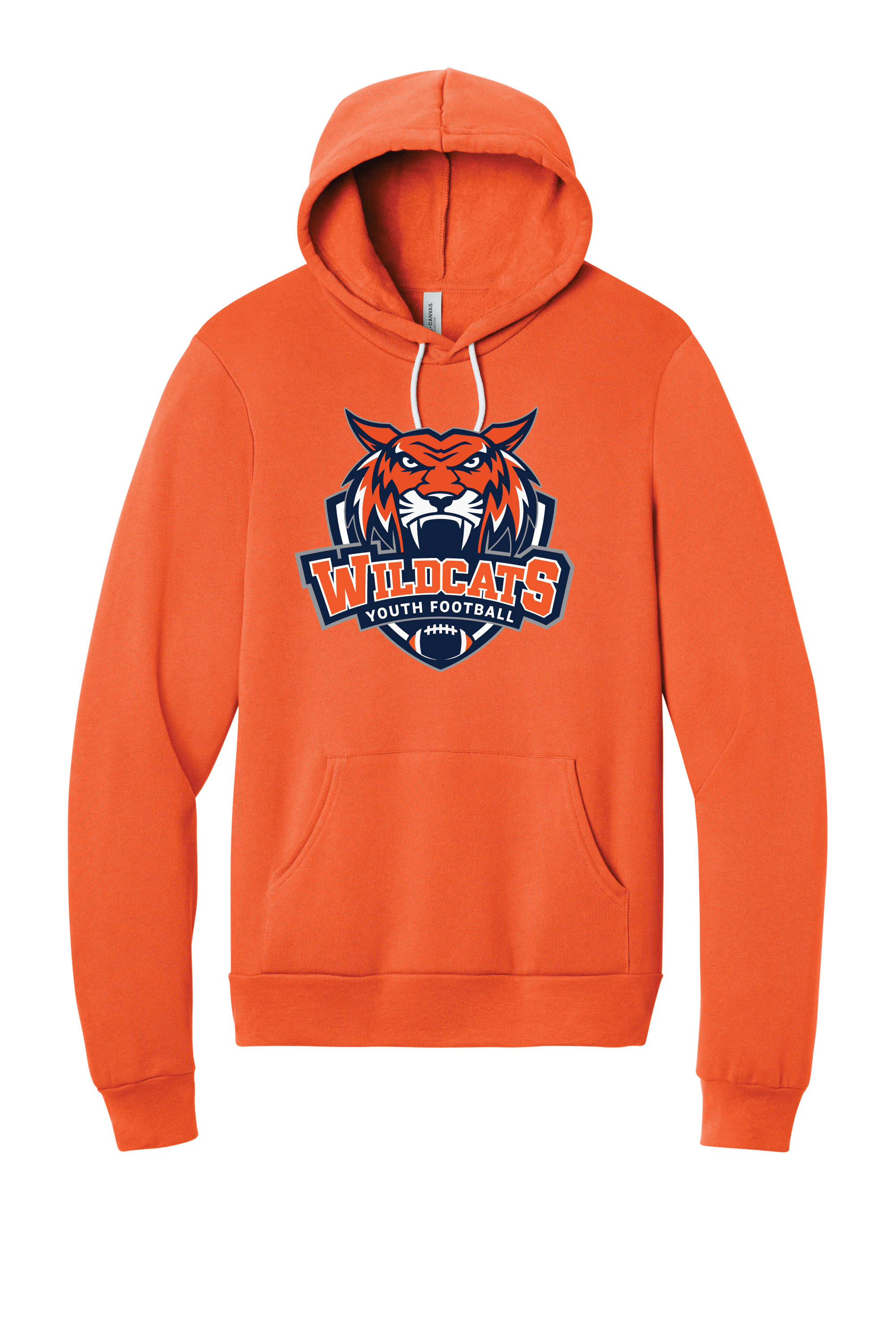 Wildcats Youth Football BELLA+CANVAS® Unisex Sponge Fleece Pullover Hoodie
