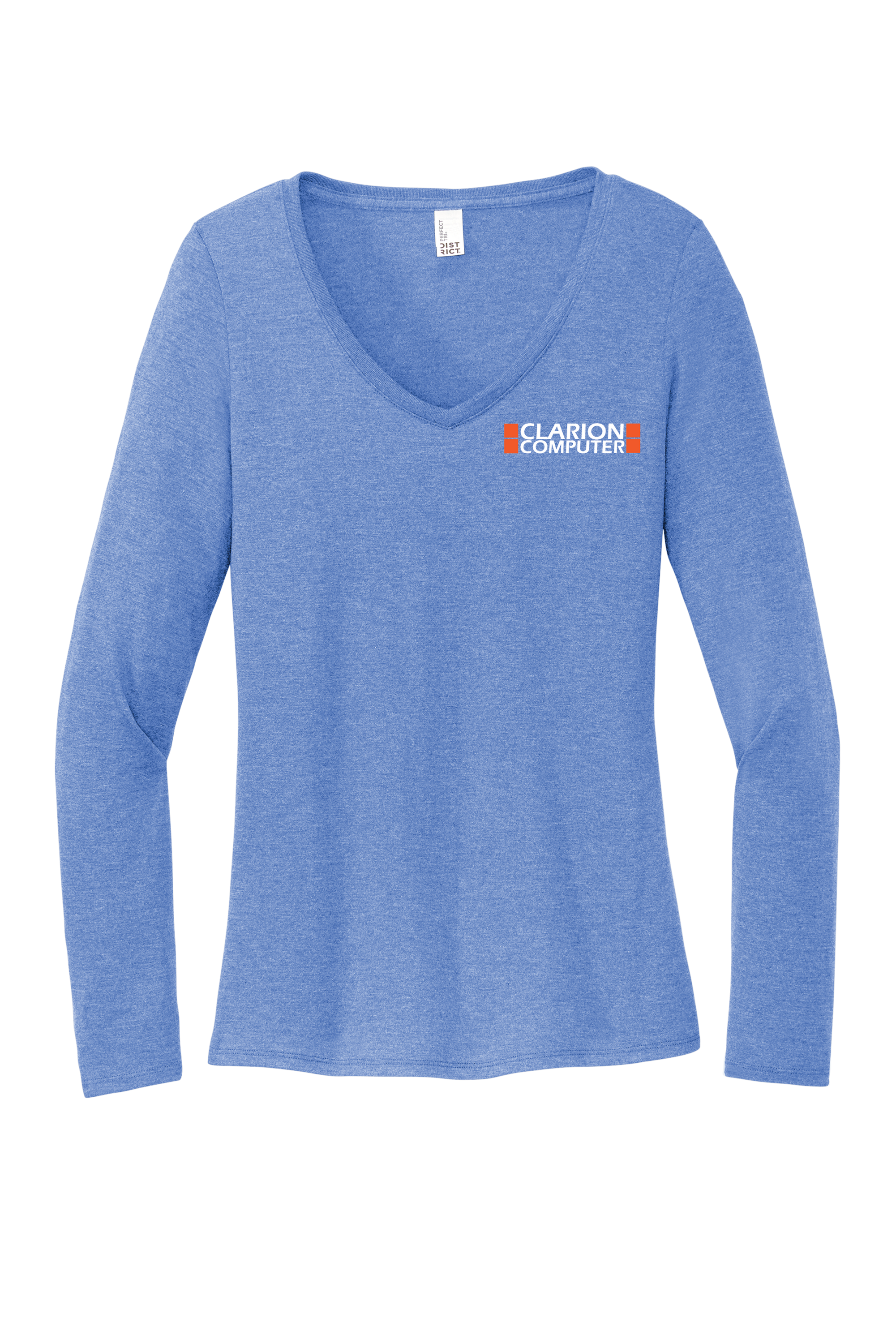 Clarion Computer District® Women’s Perfect Tri® Long Sleeve V-Neck Tee