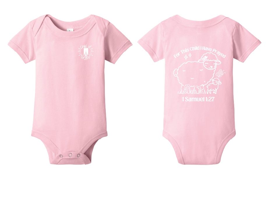 Thumbnail: Grace Com. ONESIE "SHEEP" BELLA+CANVAS® Infant Jersey Short Sleeve One Piece