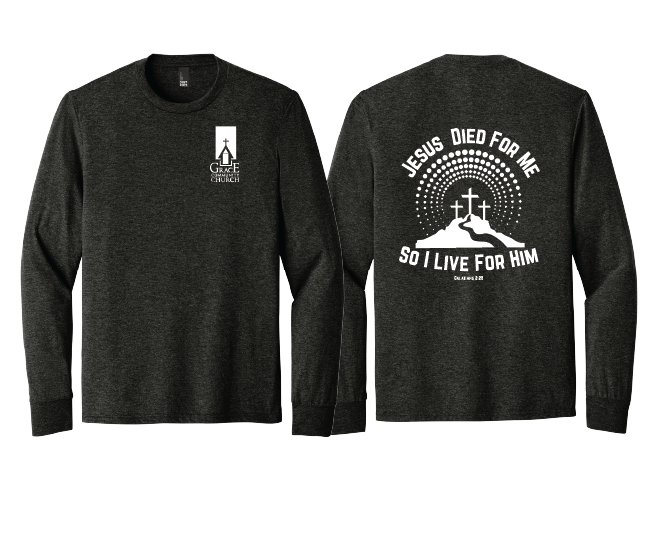 Thumbnail: Grace Community "I LIVE FOR HIM" District® Perfect Tri® Long Sleeve Tee