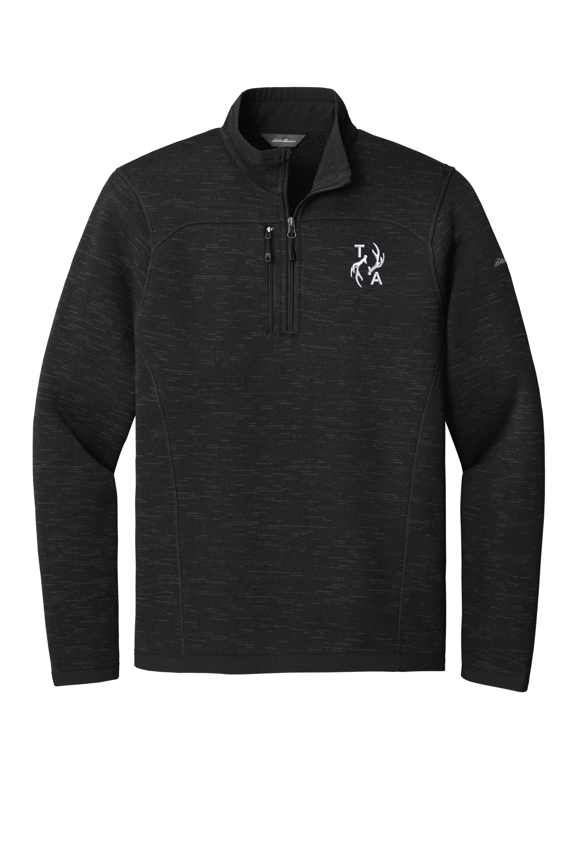 Twisted Antler" Embroidered" Eddie Bauer® Sweater Fleece 1/4-Zip