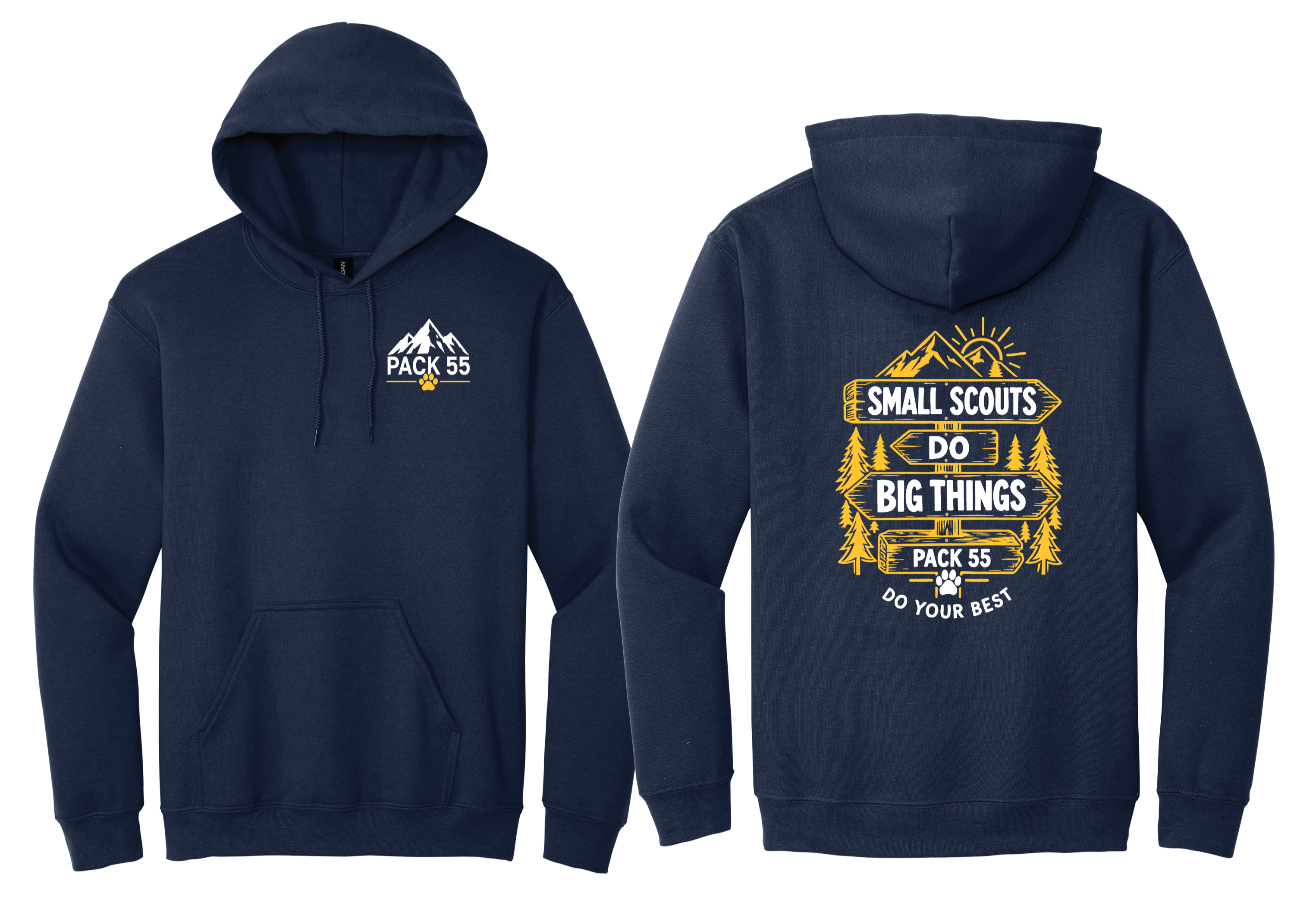 PACK 55 "SCOUT SIGN POST" Gildan® Heavy Blend™ Hooded Sweatshirt