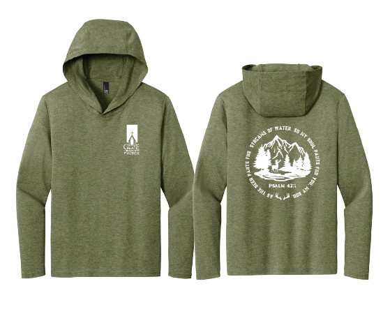 Thumbnail: Grace Community "PSALM 42:1" District® Perfect Tri® Long Sleeve Hoodie