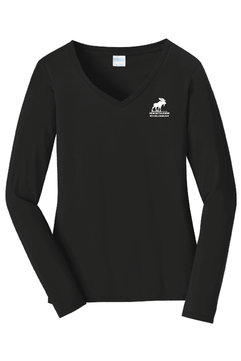 Thumbnail: Moose Lodge #366 Port & Co™ Women's Long Sleeve Fan Favorite™ V-Neck Tee