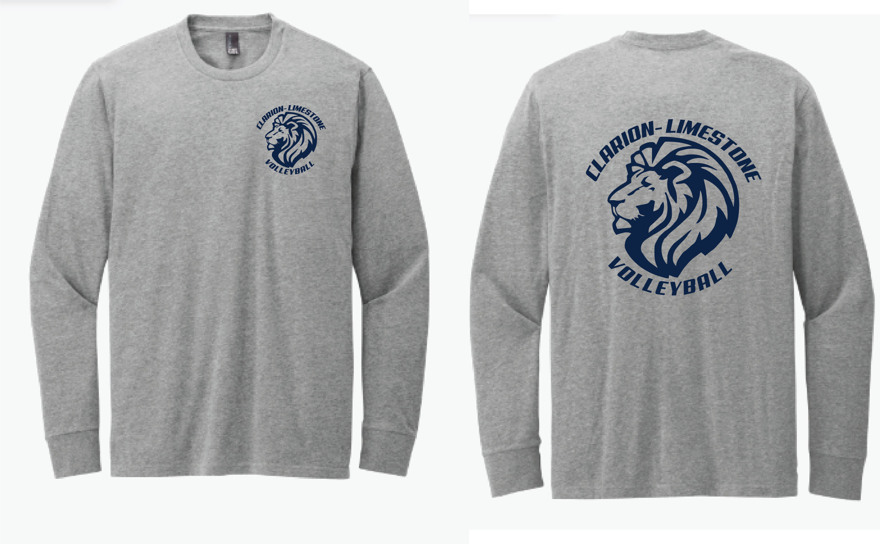 C-L Volleyball District® Perfect Blend® CVC Long Sleeve Tee