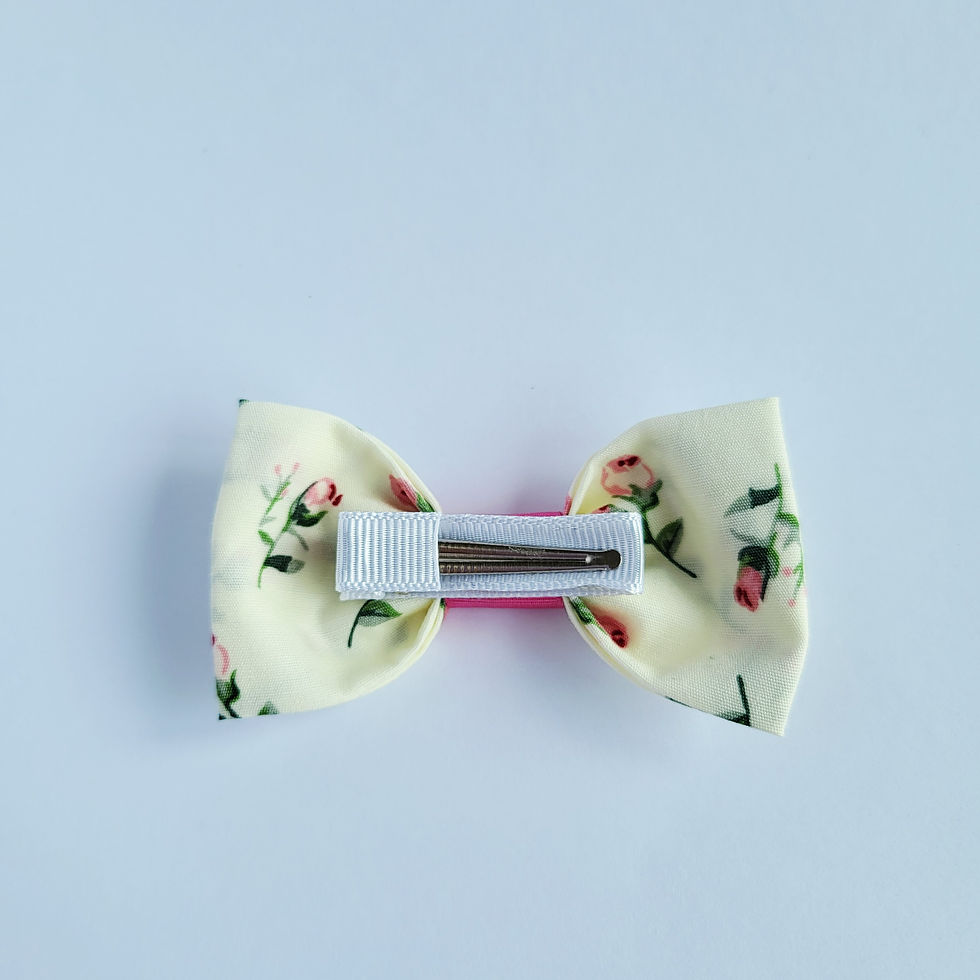Thumbnail: Clip Bows - Ivory Rose