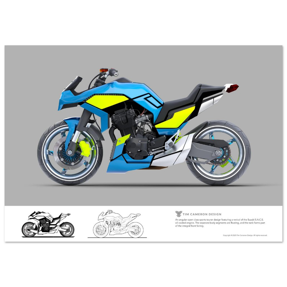 Sports-Tourer Bike Design | Premium Matte Paper Poster