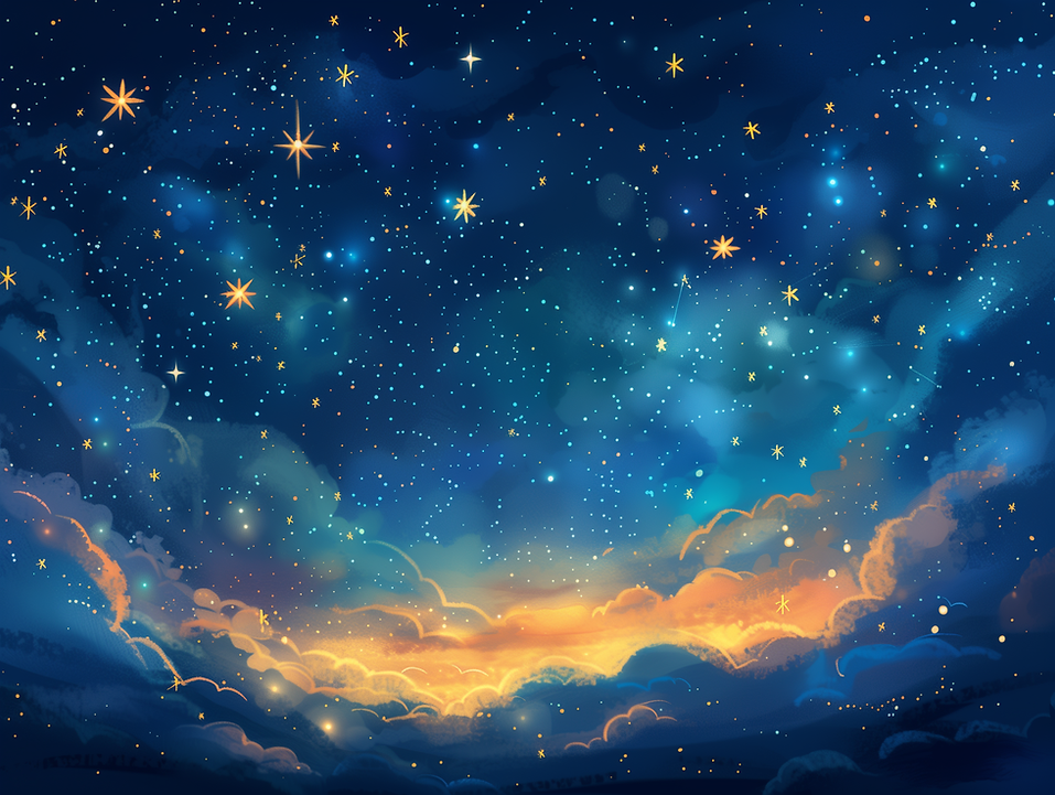 alizeo_Starry_sky_in_vector_style_surrounded_by_stars_cute_cart_398f9c2b-1605-42ce-85e4-52