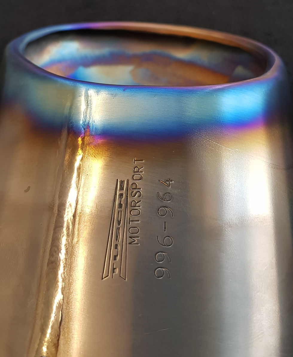 Miniaturbild: 100 % Titan Endrohrblende für bsw Porsche 996