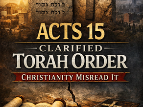 Acts 15 Clarified Existing Torah Order, Christianity Misread It