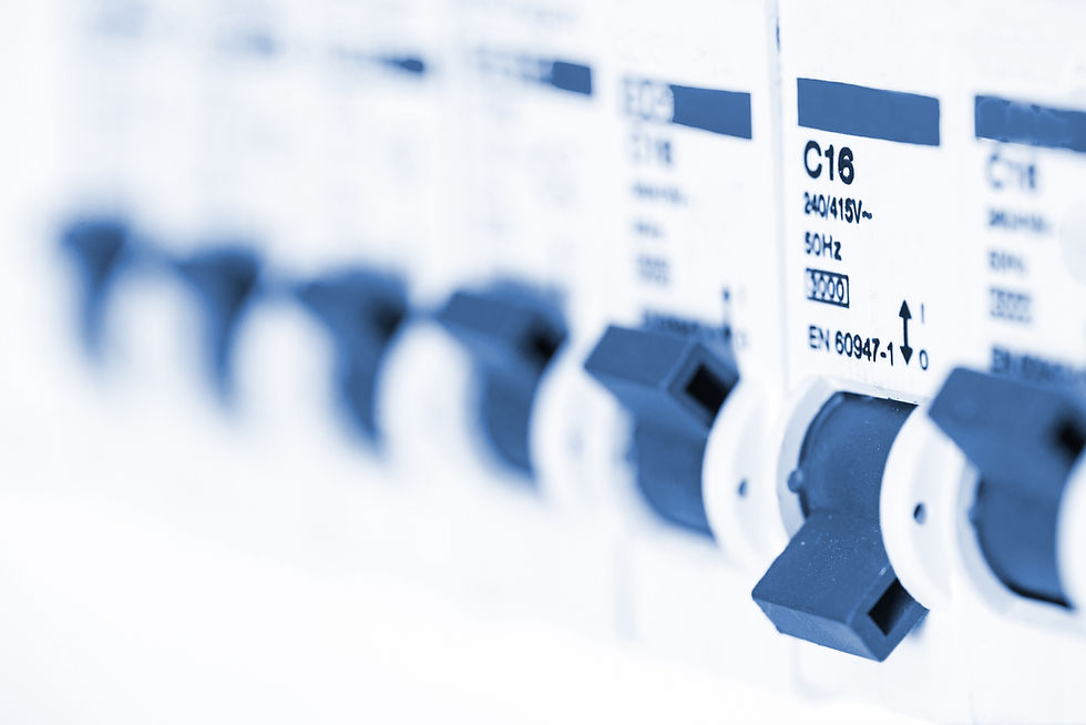 Primer plano del interruptor automático