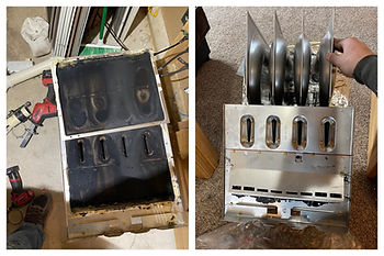 This is an example of a plugged Carrier Heat Exchanger