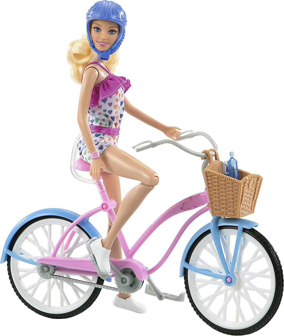 Miniatura: Boneca Barbie com Bicicleta Articulada - HBY28 - Mattel