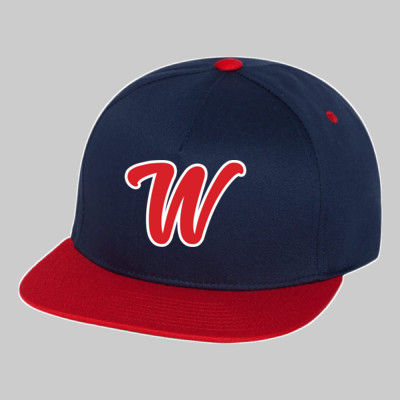 Thumbnail: YP Classics - 5 Panel Snapback Flat Bill Cap- with Washoe "W" Embroidered Patch