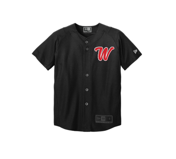 Thumbnail: New Era® Youth Diamond Era Full-Button Jersey with Washoe "W" Logo