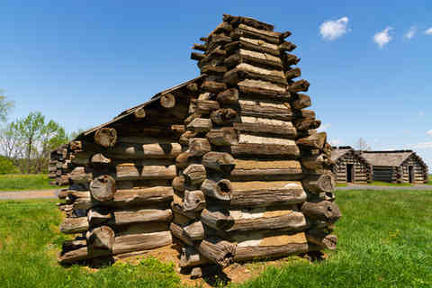 Site of the Muhlenberg's Brigade encampment of the Virginia troops during the winter of 1777 to 1778 in Valley Forge National Historical Park, Pennsylvania, USA.