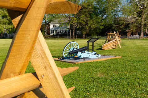 The Paoli Battlefield Historical Park grounds on a beautiful Spring morning in Malvern, Pennsylvania, USA.