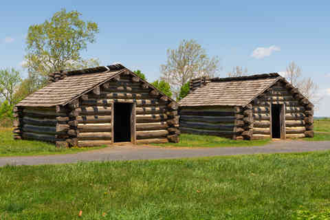 Site of the Muhlenberg's Brigade encampment of the Virginia troops during the winter of 1777 to 1778 in Valley Forge National Historical Park, Pennsylvania, USA.