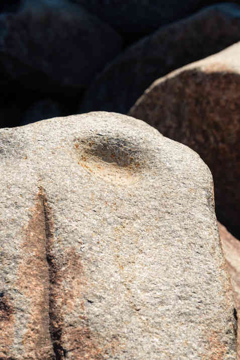 Closeup of the ringing rocks in Upper Black Eddy, Pennsylvania, USA.