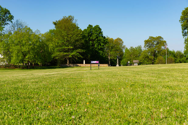 The Paoli Battlefield Historical Park grounds on a beautiful Spring morning in Malvern, Pennsylvania, USA.