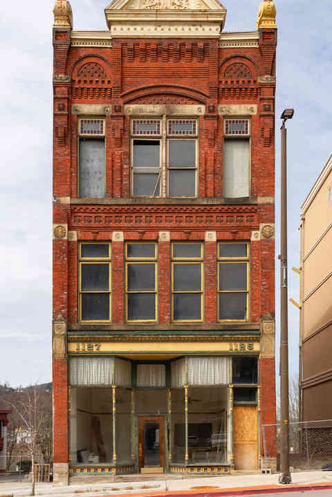 Wheeling, West Virginia - United States - March 25th, 2026: Exterior of downtown building in Wheeling, West Virginia, USA. *FOR EDITORIAL USE ONLY