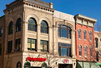 Downtown building in Jackson, Michigan, USA.