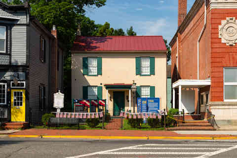 Bordentown, New Jersey - United States - July 10th, 2026: Exterior of the Bordentown Historical Society, building built in 1740, in Bordentown, New Jersey, USA. *FOR EDITORIAL USE ONLY