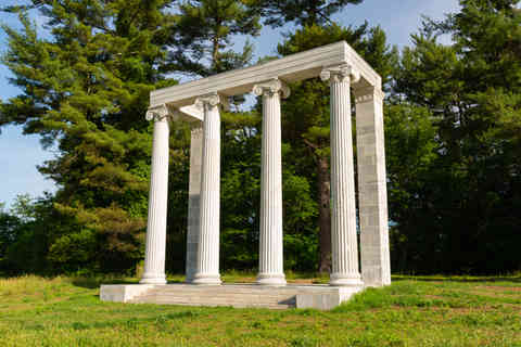Princeton, New Jersey - United States - May 26th, 2026: The Colonnade by architect Thomas Ustick Walter at the Princeton Battlefield State Park in Princeton, New Jersey, USA.