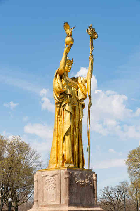Chicago, Illinois - United States - April 9th, 2026: The Statue of the Republic by Daniel Chester French, installed in 1918, at Jackson Park in Chicago, Illinois, USA. *FOR EDITORIAL USE ONLY